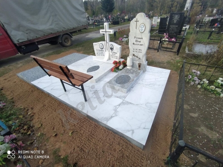 установка памятников и благоустройство могил на кладбище