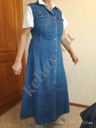 Продам джинс синий платье-сарафан 48-52
